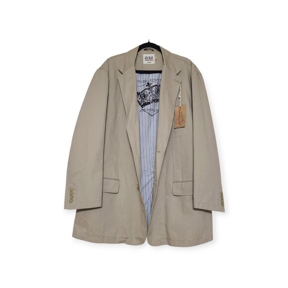 NWT Size 50 Long Men's tan sport coat blazer jacket By 626 Blue Vintage Surplus - Picture 7 of 7